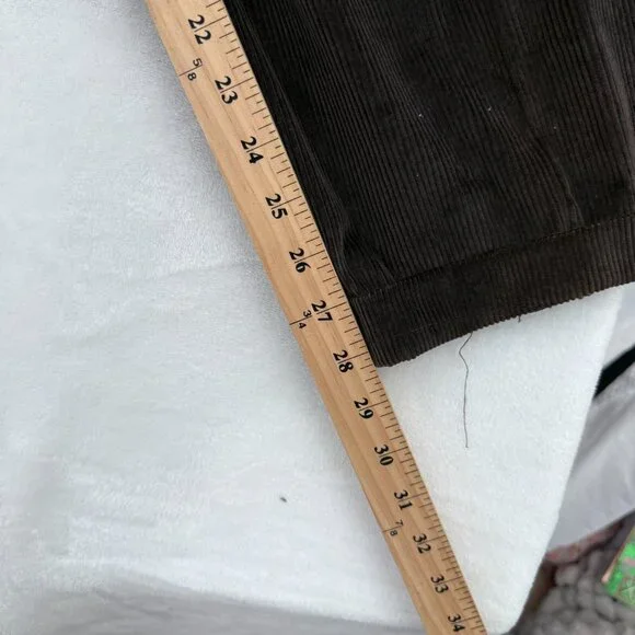 Vintage Tommy Hilfiger Corduroy Pants Mens 38x32 (38x28) Brown Baggy Relaxed Fit - Picture 5 of 13